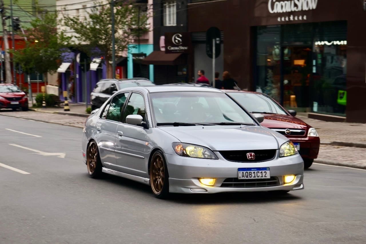 Honda civic on the road