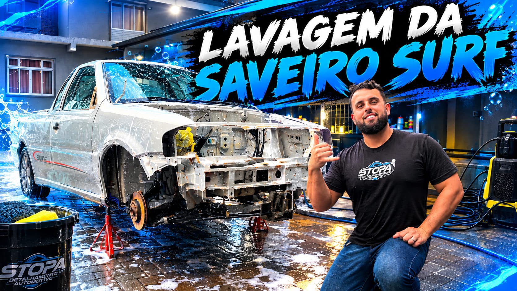 LAVAGEM DA SAVEIRO SURF