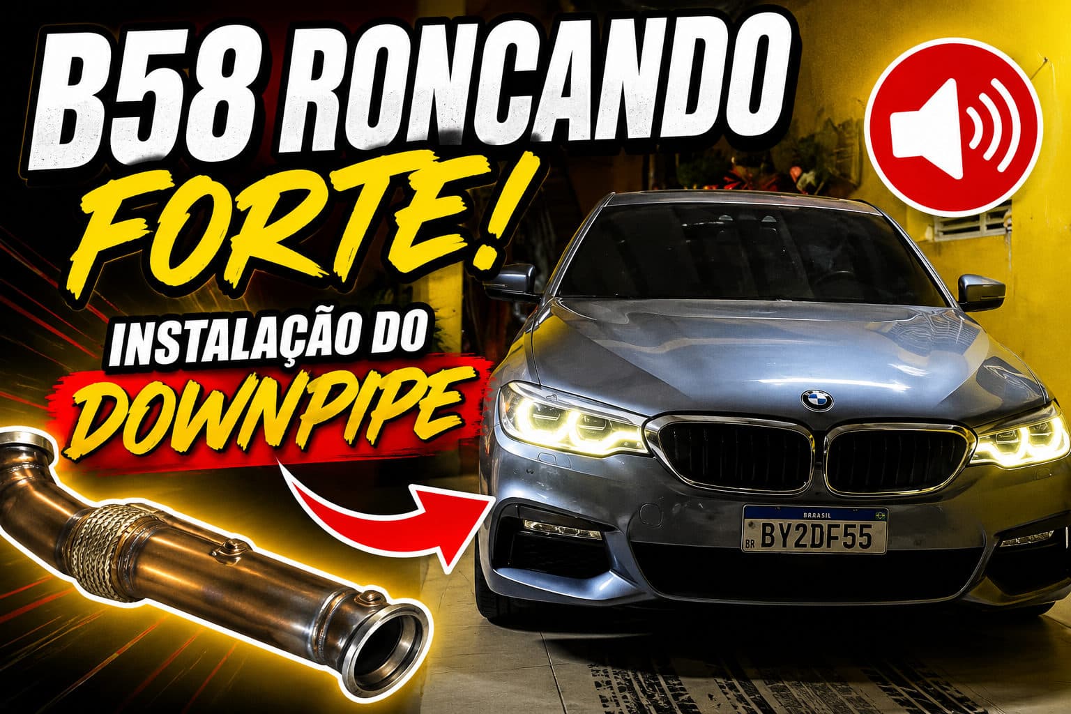 FINALMENTE O DOWNPIPE DA 540i FOI INSTALADO 🔥 FICOU INSANO
