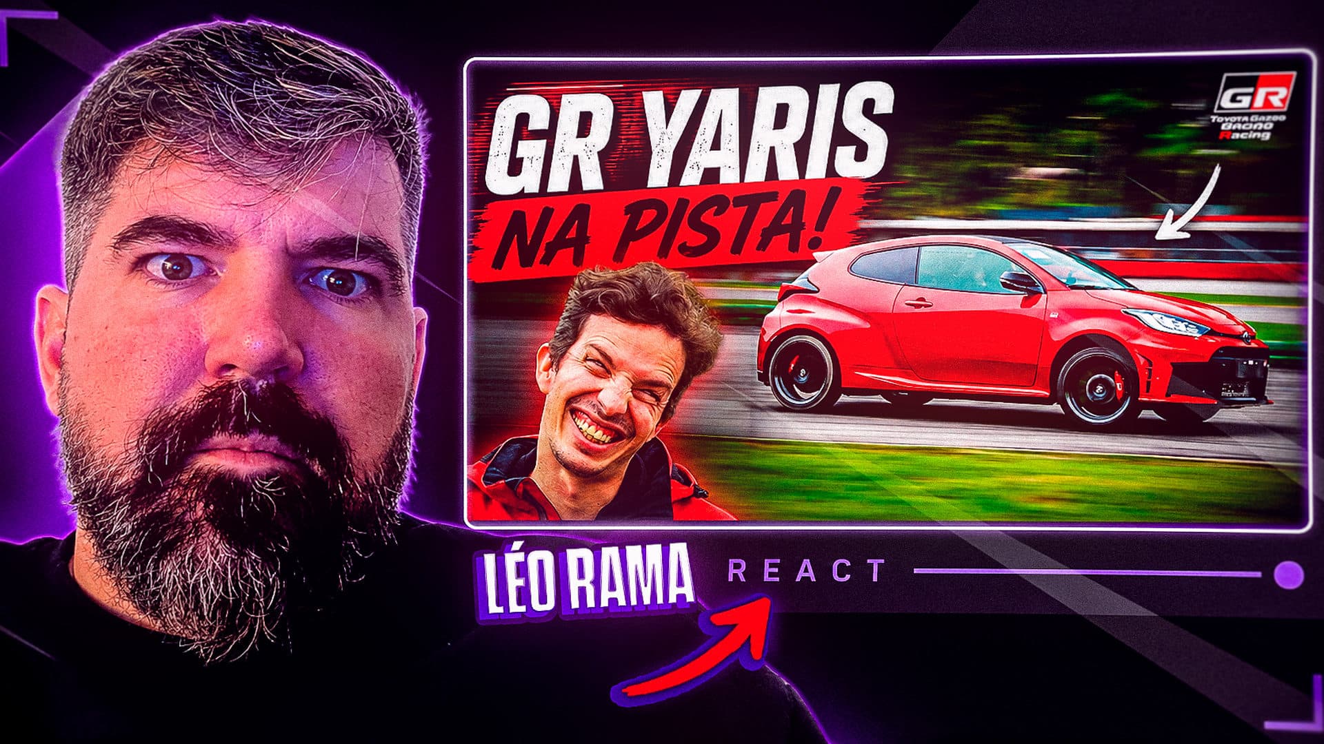 ACF levou o NOVO GR Yaris para a pista... e deu DRIFT! | React LeoRama