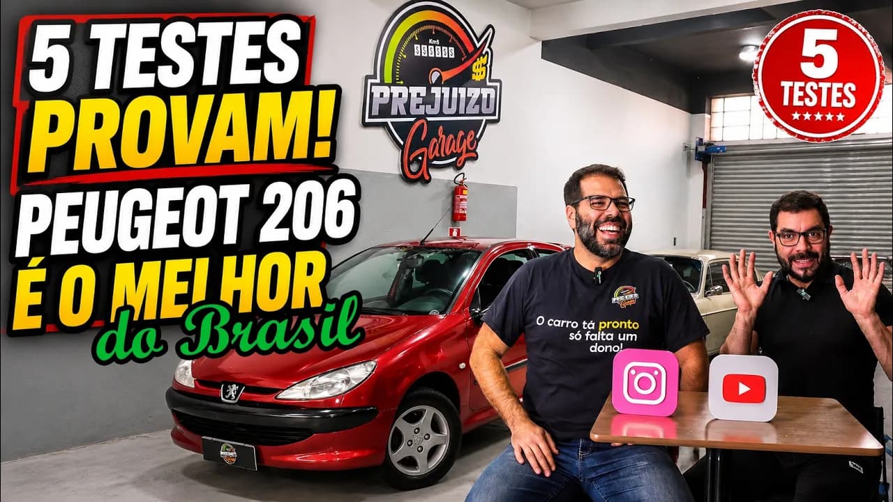 5 TESTES que fizemos e que PROVAM que o Peugeot 206 é o MELHOR carro do BRASIL