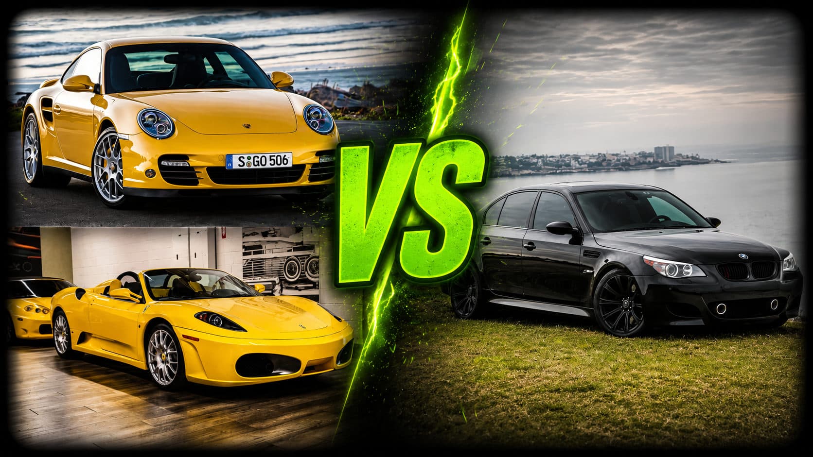 BMW M5 vs Porsche 997 TURBO vs Ferrari F430