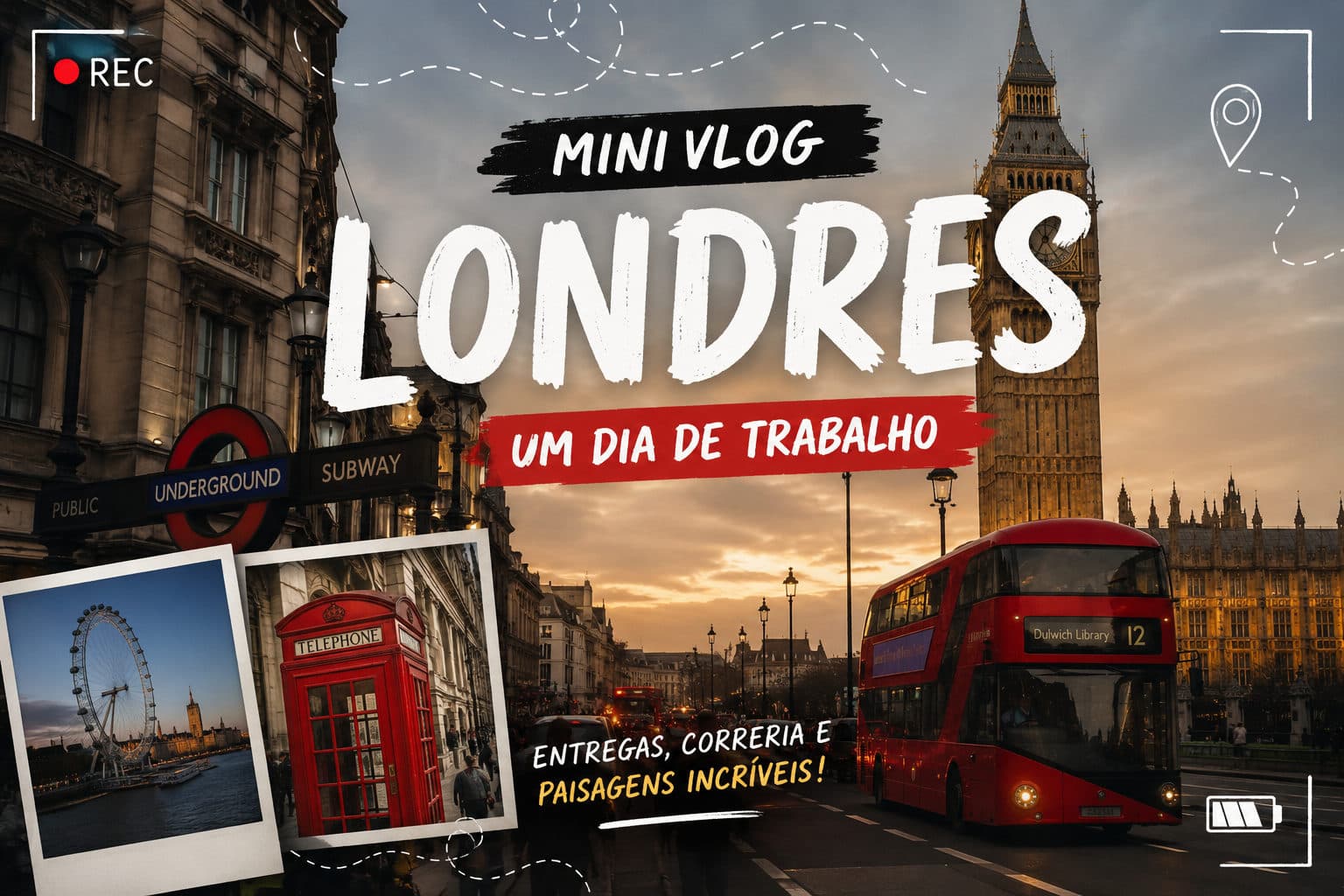 Um pouco do meu trabalho por aqui, neste dia em Londres…