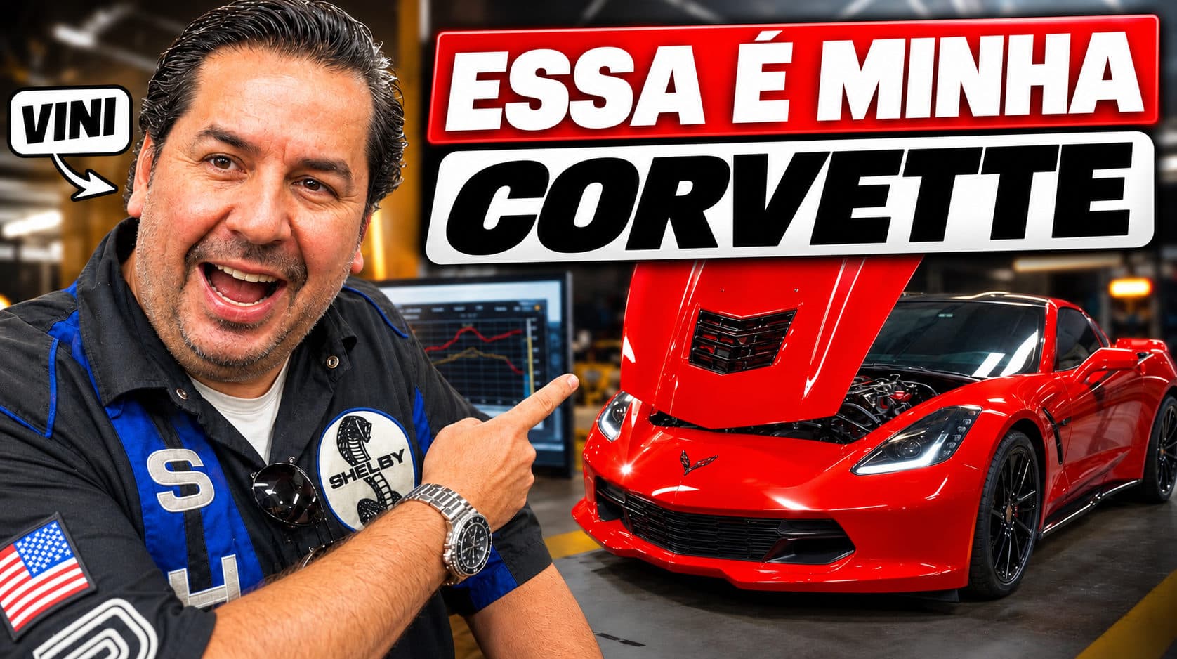 O VINI ME MOSTROU SEU CORVETTE DE 1.000 CV! É ABSURDO