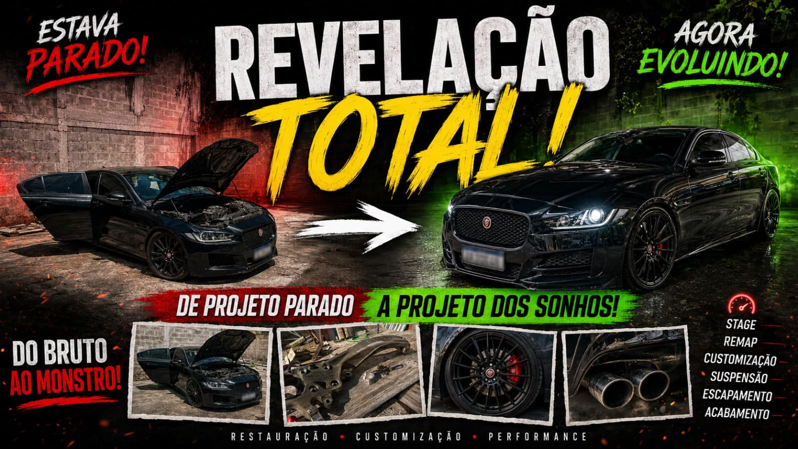 REFORMA APÓS ACIDENTE JAGUAR XE R- SPORT Si4 2.0