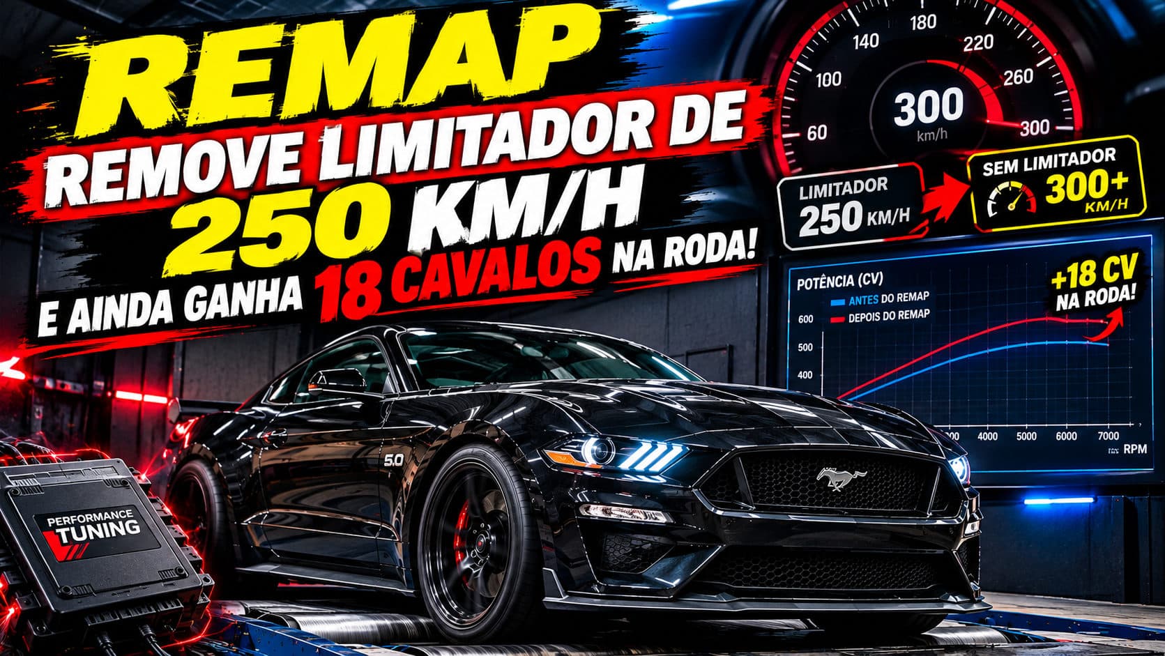 🚀🏎️ REMAP REMOVE LIMITADOR DE 250 KM/H E AINDA GANHA 18 CAVALOS NA RODA!