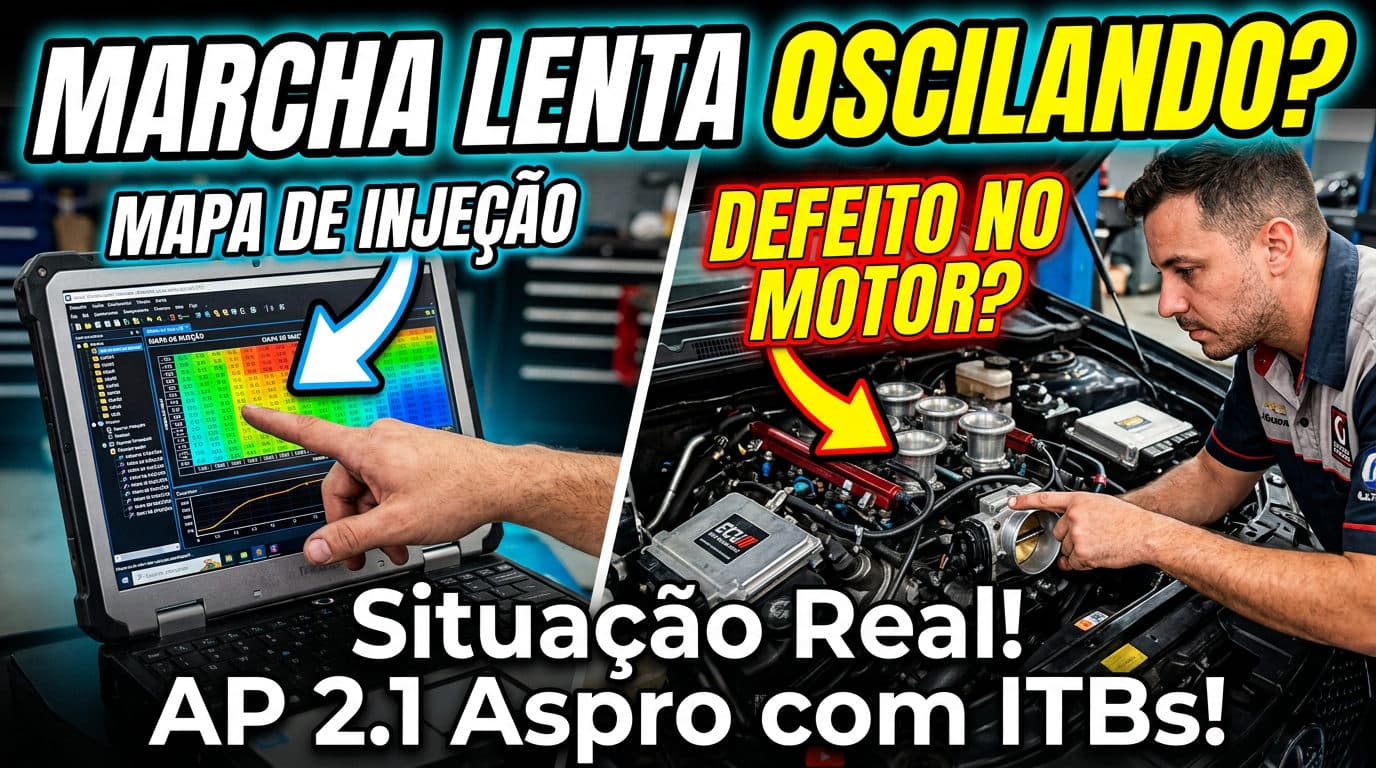 MARCHA LENTA OSCILANDO NA INJEÇÃO PROGRAMÁVEL: O problema é o Mapa ou o Motor? 🤔