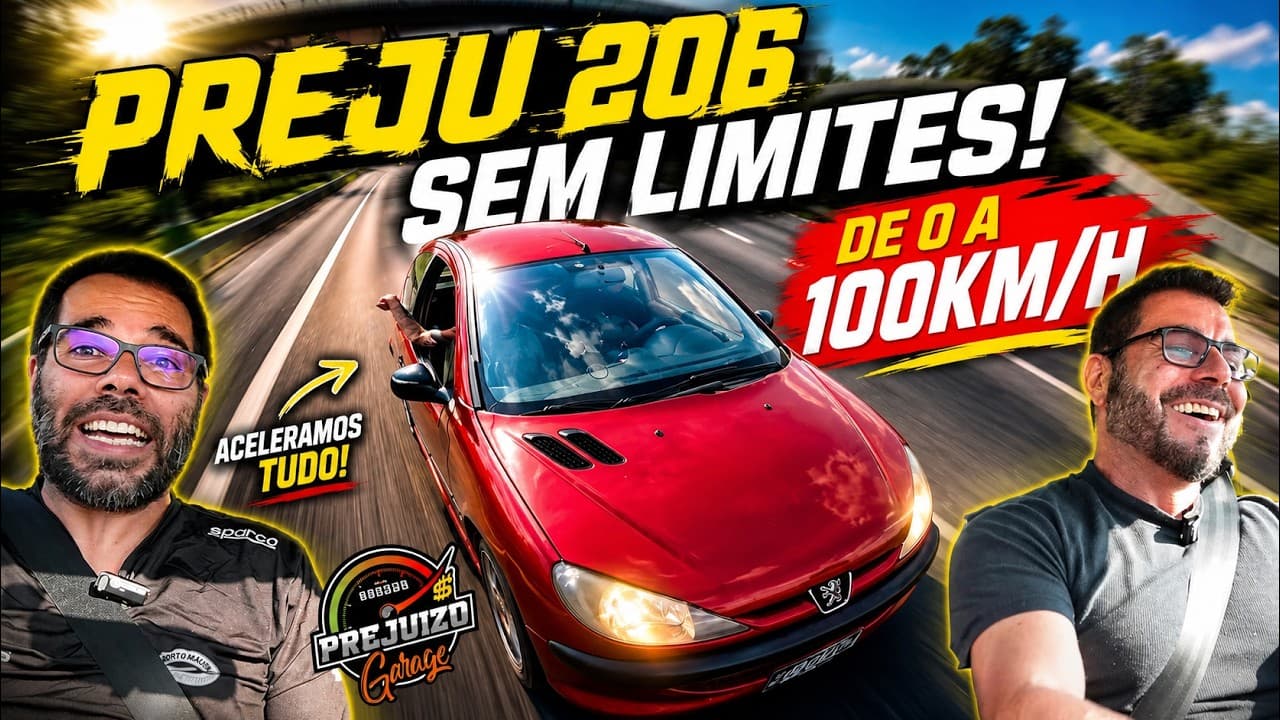 O PREJU 206 ANDA MESMO? Fizemos o 0 a 100km/h!