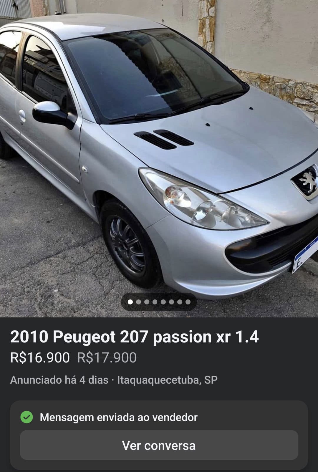Na primeira publicação, gostaria de compartilhar a minha paixão, meu Peugeot 207 Passion XR 1.4 8v TU3JP 2009/10.

Esse carro entrou em minha vida em 2015, não foi o primeiro Peugeot, porém é o mais importante. 
Minha mãe o comprou em 2015, após ter o último Peugeot dela sinistrado por conta de uma batida traseira, que ocasionou PT pela seguradora, e com o valor recebido, adquiriu esse 207. Com o tempo fui aprendendo as curiosidades e pontos nos quais deveria me atentar... 
Em 2017 pra 2018, aos meus 13 anos, fui aprendendo a dirigir, e esse foi um dos responsáveis, fazendo com que eu me apegasse ao carro, e também em 2018, meu avô veio a falecer, um dos maiores detail desse carro, no qual todo final de semana tirava um tempinho para lavar, aspirar e encerar o Tempra e o Paixão.
Por excesso de amor e vontade de espalhar essa paixão, criei duas contas, @Peugeot_Brasil_Fan que eu perdi por estar associada a minha conta pessoal, e também, criei o @Club207Oficial, uma página dedicada aos donos de 207 ofuscado pelos 206... O tempo foi passando, eu fui aprendendo a fazer o básico no carro, uma revisão preventiva, um polimento de farol, uma pintura de roda, até o dia 17 de Abril de 2026, no qual, eu saí da academia, e fui ao mercado para minha mãe; estava tudo tranquilo, até que um cara foi ultrapassar uma Spin com um Corsa, sem olhar para ver se estava livre, ocasionando uma batida frontal, na qual afetou a longarina, e novamente minha mãe tem um Peugeot sinistrado por culpa de terceiros... tempo se passou, eu não nego que fiquei de luto pelo carro, e em 11 Maio desse ano de 2026 pegamos para a familia um 307, e a vida passou... até chegar dia 03 de Agosto de 2026, olhando o Marketplace reencontrei o Paixão, anunciado nas redondezas de Itaquaquecetuba, e o final preciso nem falar... Assim como todos entusiastas, eu me apaixonei por um carro, do qual eu considero mais da família, do que alguns parentes, e agora estou com ele pra sempre ao meu lado..
