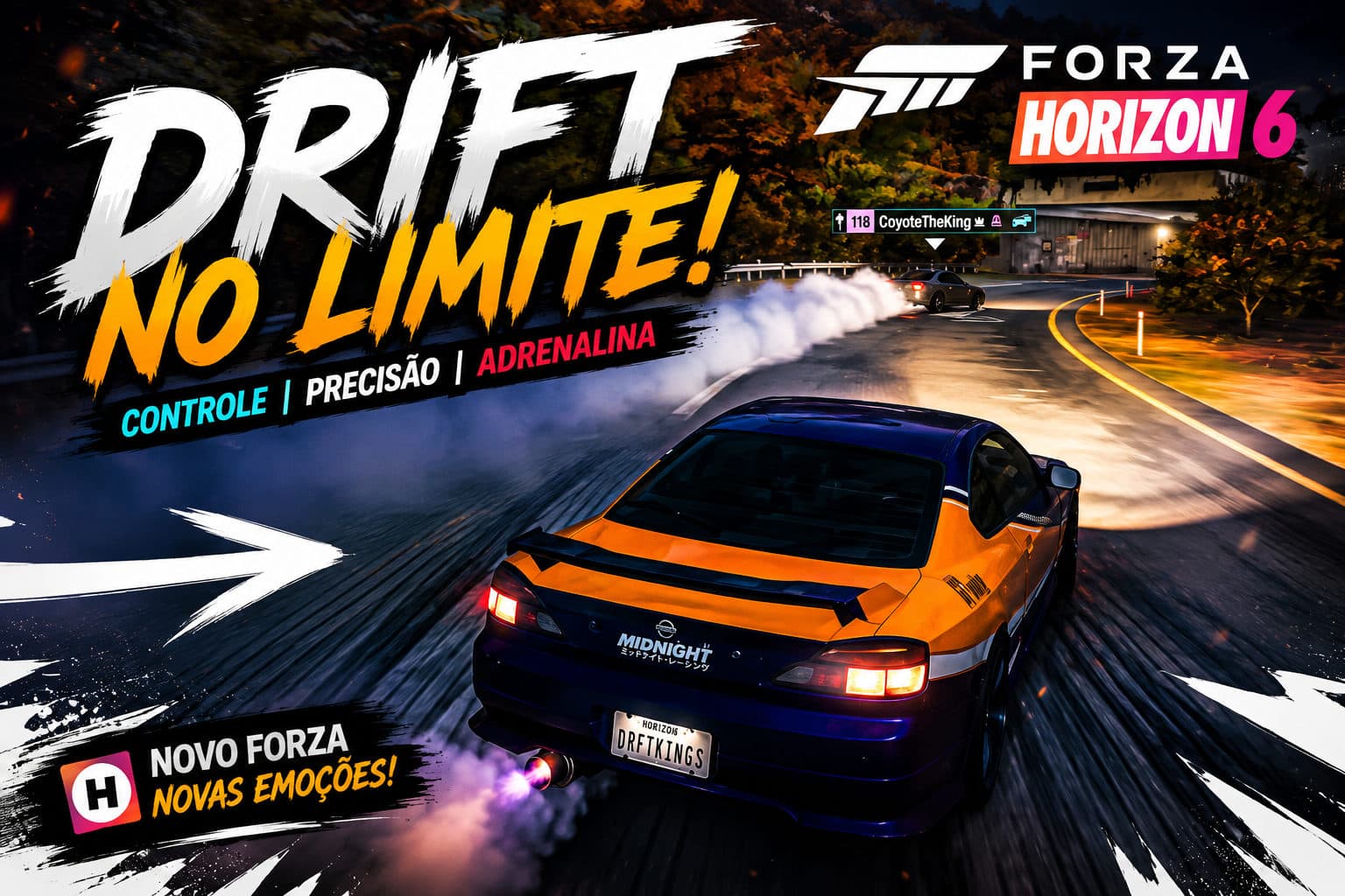 Forza horizon 6 - Drift noturno ft. Coyote