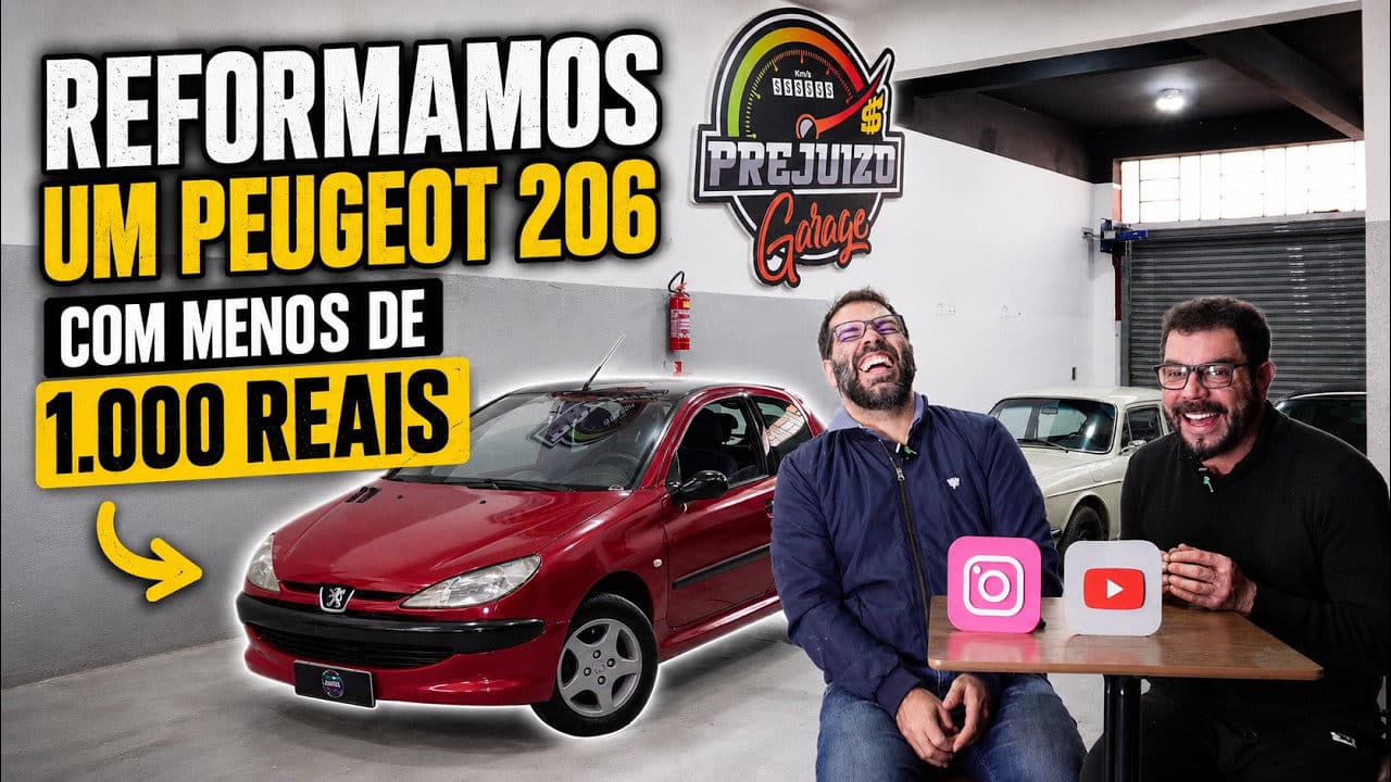 REFORMAMOS um Peugeot 206 com menos de 1000 reais
