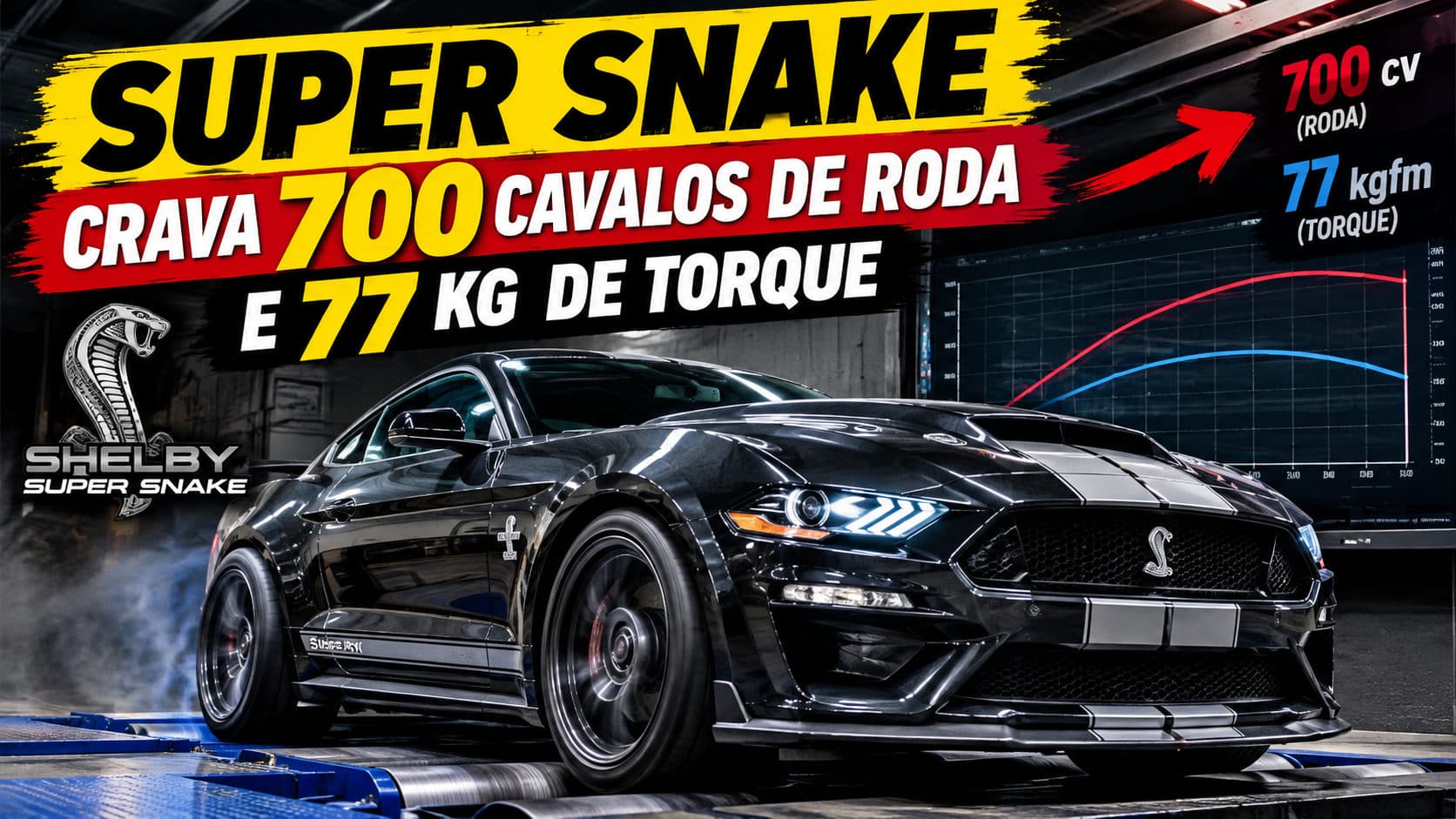 SUPER SNAKE CRAVA 700 CAVALOS DE RODA E 77 KG DE TORQUE