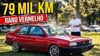 VW SANTANA SPORT 1990 VERMELHO com Apenas 79.000 KM Originais de Fábrica!