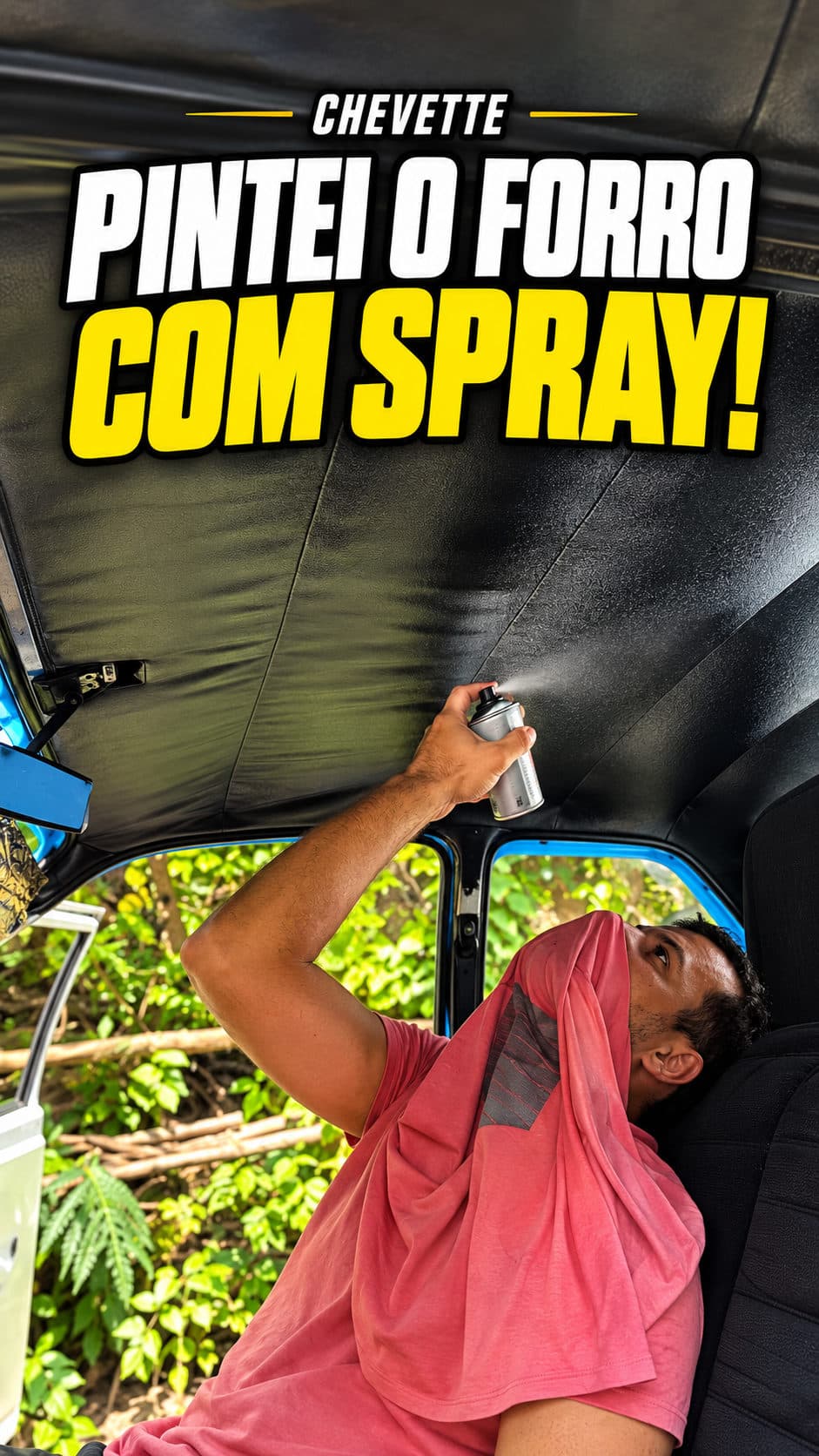 Pintando o forro de teto do Chevette com spray… e não é que ficou bom? 🔥

#Chevette #ProjetoChevette #CarrosAntigos