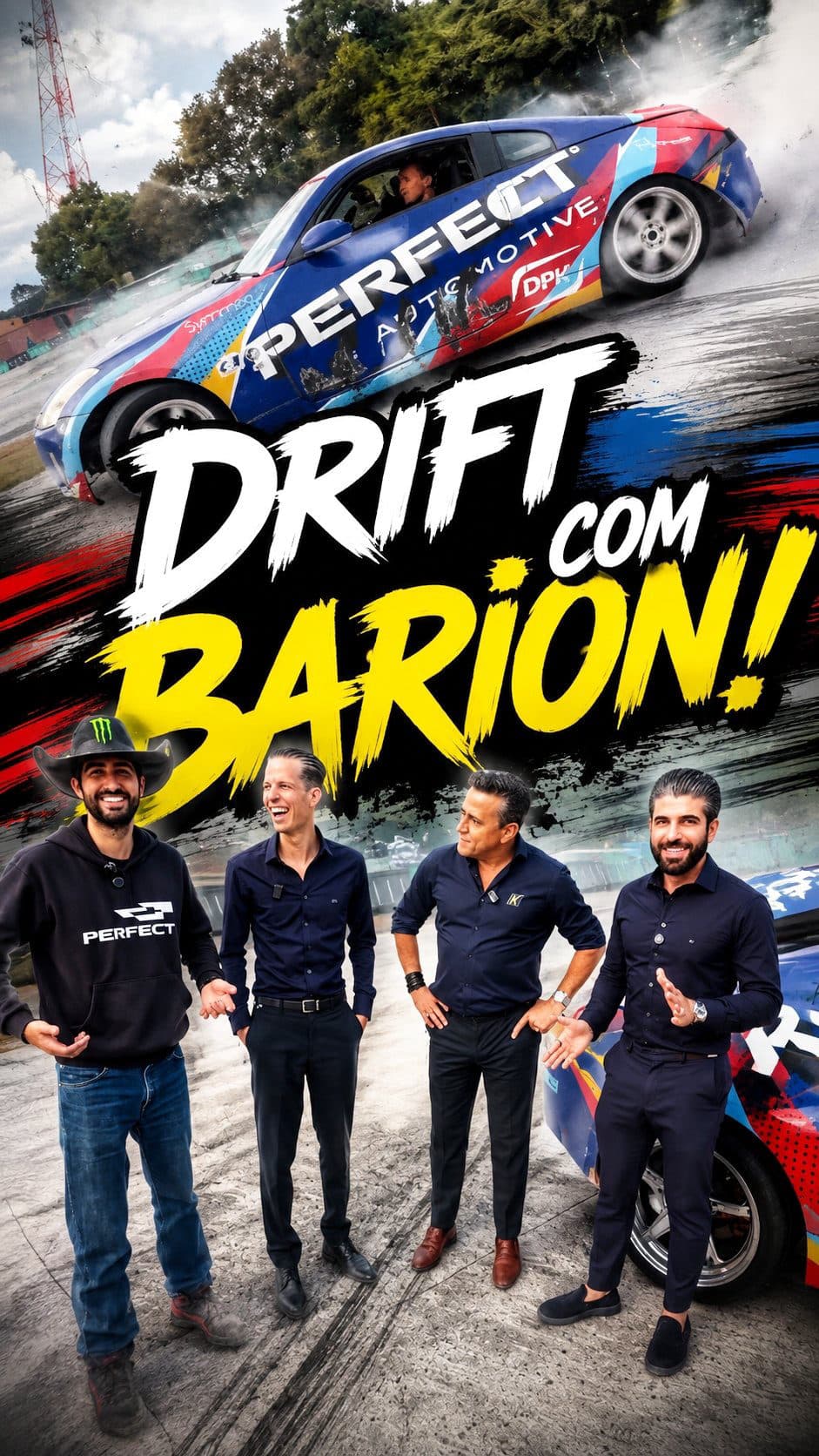 Barion dando aula de Drift para Tcar, Ricardinho e Marco Marques!
#tcar #ricardinhoacf #joaobarion #marcomarques